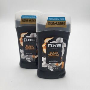 Set of 2 Axe Black Vanilla Premium Deodorant Aluminum Free 3oz Orange Sandalwood